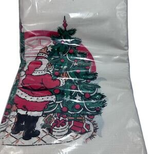 Lawrence‎ Christmas PAPER Tablecloth Cover 54"x 96" Tree Presents New Vintage
